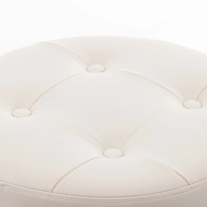 Tabouret de coiffeuse pivotant marron/rose/noir avec siège capitonné et hauteur réglable, pour 1 personne