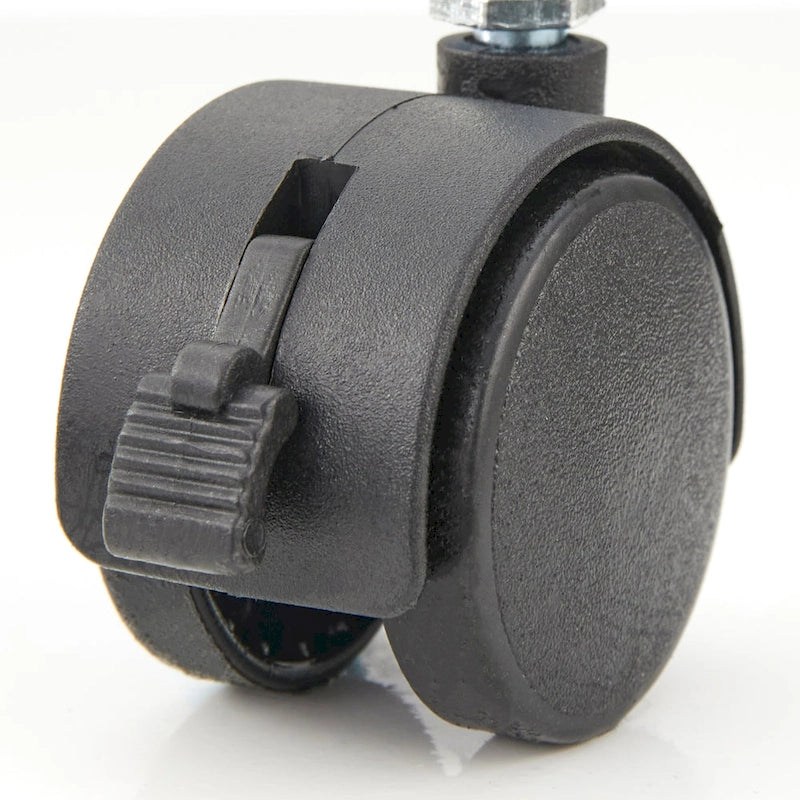 Meuble de classement mobile à 2 tiroirs gris / blanc / gris+noyer avec roulettes verrouillables, style transitionnel