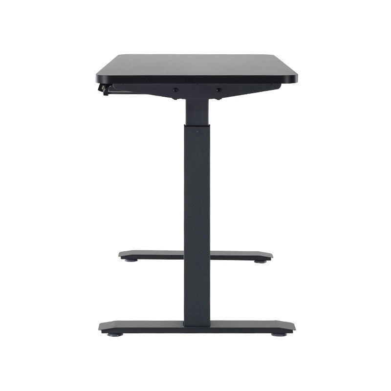 Bureau debout électrique réglable en hauteur 1 personne 122 cm avec tiroir et port USB, Blanc / Graphite / Noyer / Noir
