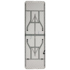 Table pliante en plastique blanc granit de 2,4 m avec poignée de transport, pour jusqu'à 10 personnes